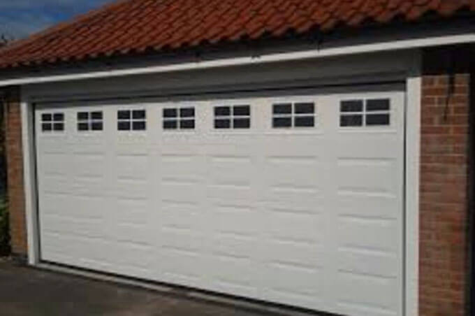 white garage door